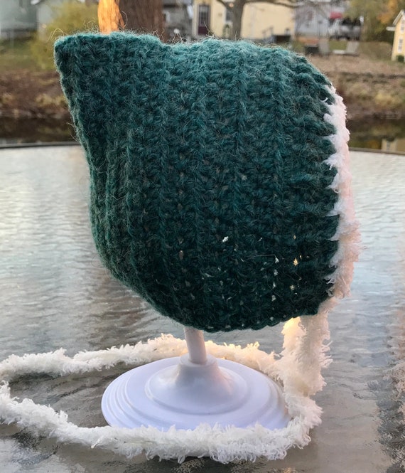 Crochet Alpaca Pixie Bonnet: Woodland Elf Hat, 0-3 Months - Etsy