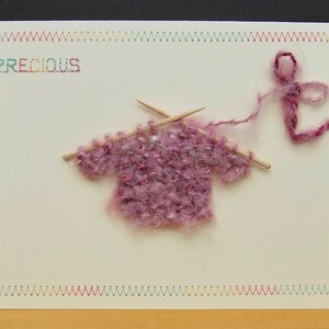 Carte en tricot de bébé, carte de shower de bébé fille, carte de bienvenue de bébé, carte de pull pour bébé, carte de tricot, carte de shower de bébé garçon, carte de nouveaux parents