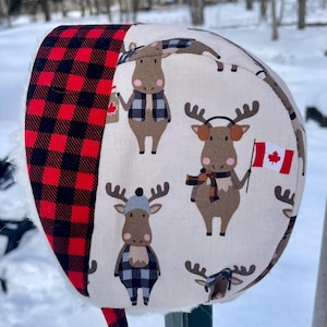 Kanadische Elch Neugeborenen Mütze, Ahornsirup und kanadische Flagge Baby Mütze, kanadische Baby Geschenk, warme Winter Baby Mütze, Sherpa gefüttert Neugeborenen Hut