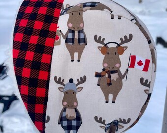 Canadian Moose Baby Bonnet: Sherpa Lined Winter Hat