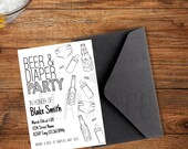 Beer & Diaper Party Invitation: Funny Baby Shower (DIY)