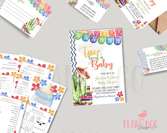 Taco Bout a Baby Shower Bundle: Fiesta Einladungen & Spiele (Digitaler Download)