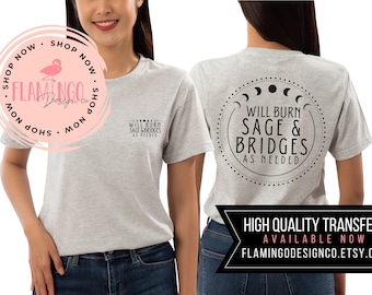 Burn Sage & Bridges SVG PNG - Halloween Shirt Design (Digitaler Download)