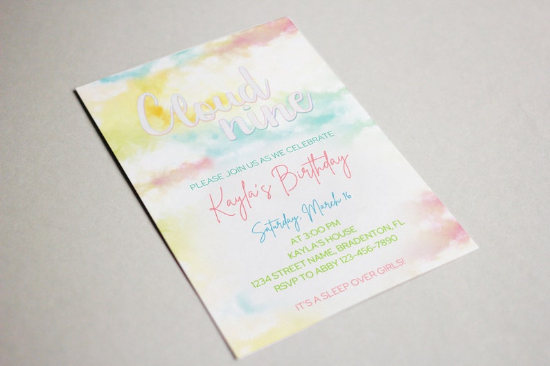 cloud nine, cloud 9, 9th birthday, rainbow birthday, pastel birthday, dreamy birthday, sleepover, cloud party, birthday, decorations, cupcake toppers