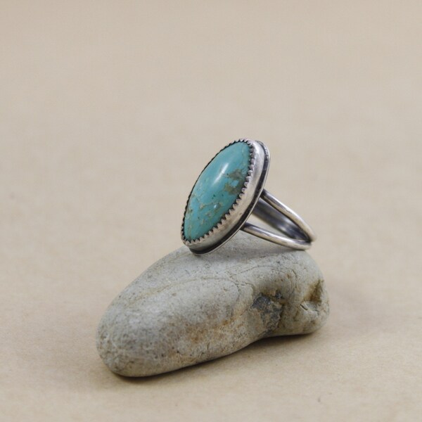Turquoise Jewelry | Natural Turquoise Ring | Sterling Silver | Kingman Mine | Nevada Turquoise Ring | Simple Turquoise Ring | Everyday Ring