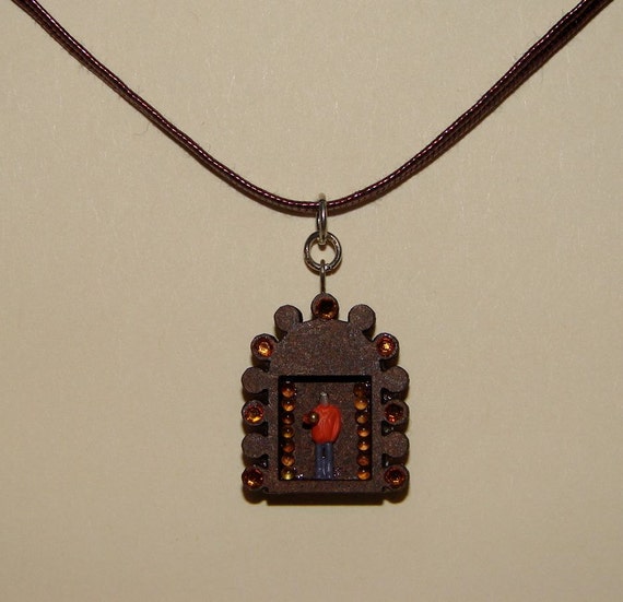 OOAK Assemblage Necklace, Shrine Man - Etsy