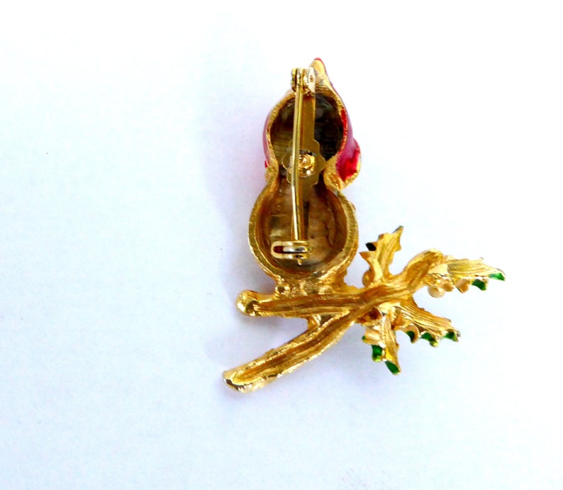 Vintage Christmas Birdie Brooch