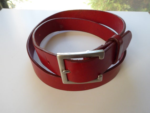 Red Leather Belt Size 