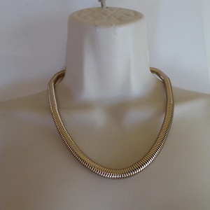 Chunky Gold Tone Snake Necklace
