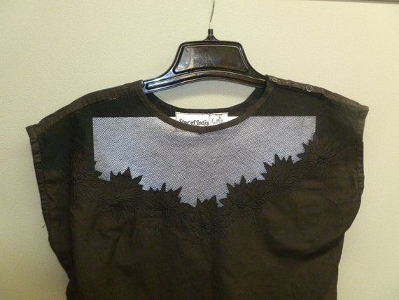 Star of India Cotton Black Embroidered Lace Net La
