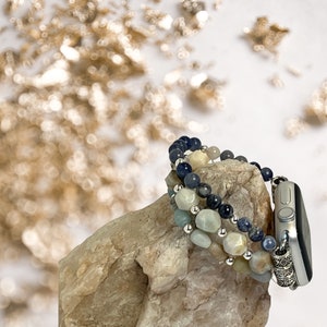 Watch band, beaded  Watch band, beaded watch band, 42-49 mm watch band, semi precious stone watch band, watch jewelry