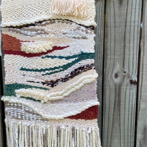 Wall Hanging,  Hand Woven ,Wall art, fiber art,  natural wood