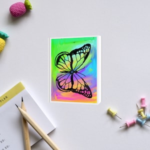 Tarjeta de felicitación de mariposa en blanco imprimible, USTED IMPRIME, archivo png, tarjeta de felicitación para imprimir en casa, tarjeta en blanco, tarjeta para cualquier ocasión, mariposa