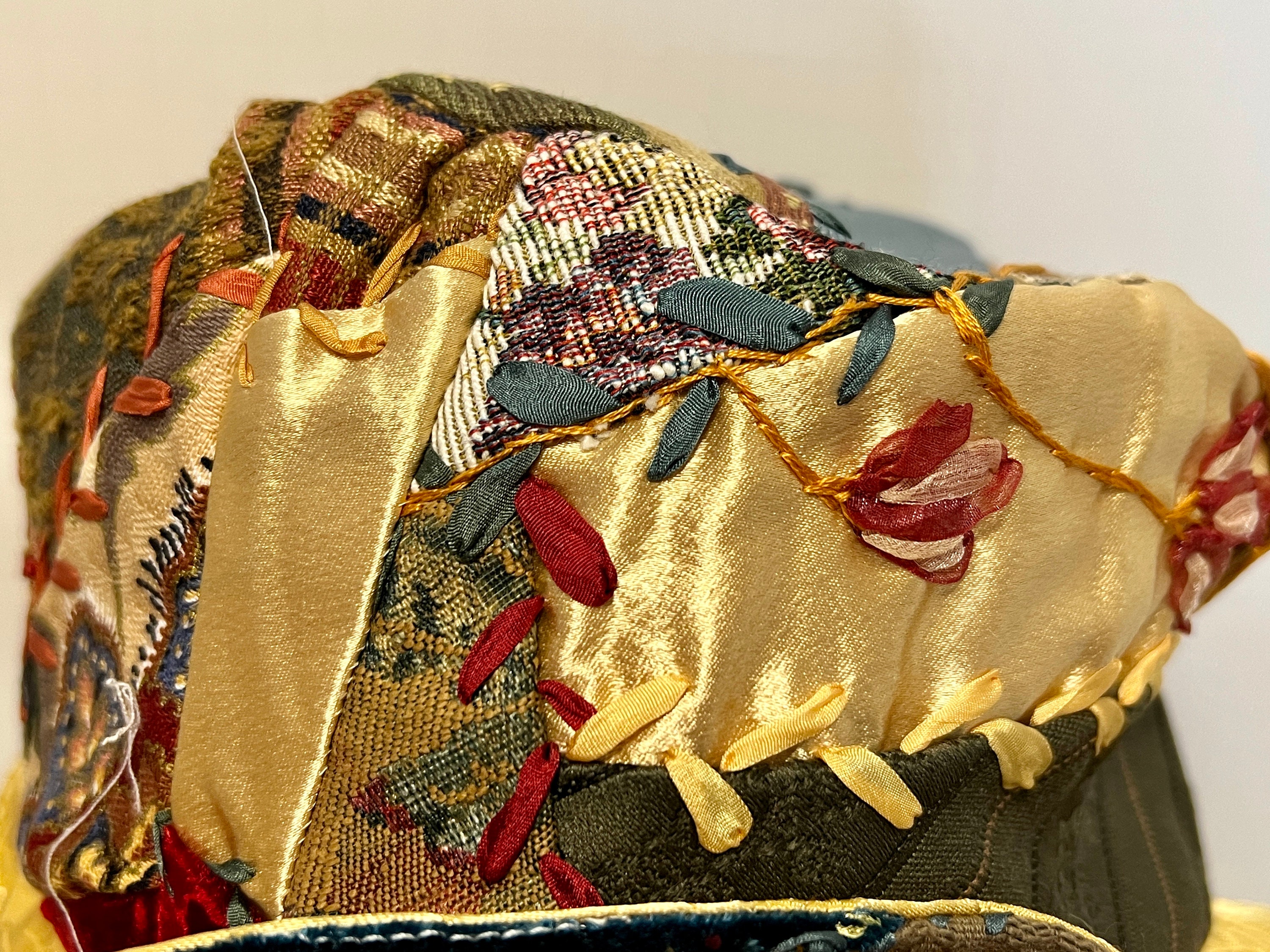Vintage Crazy Quilt Bucket Hat Top Hat Boho Retro Etsy