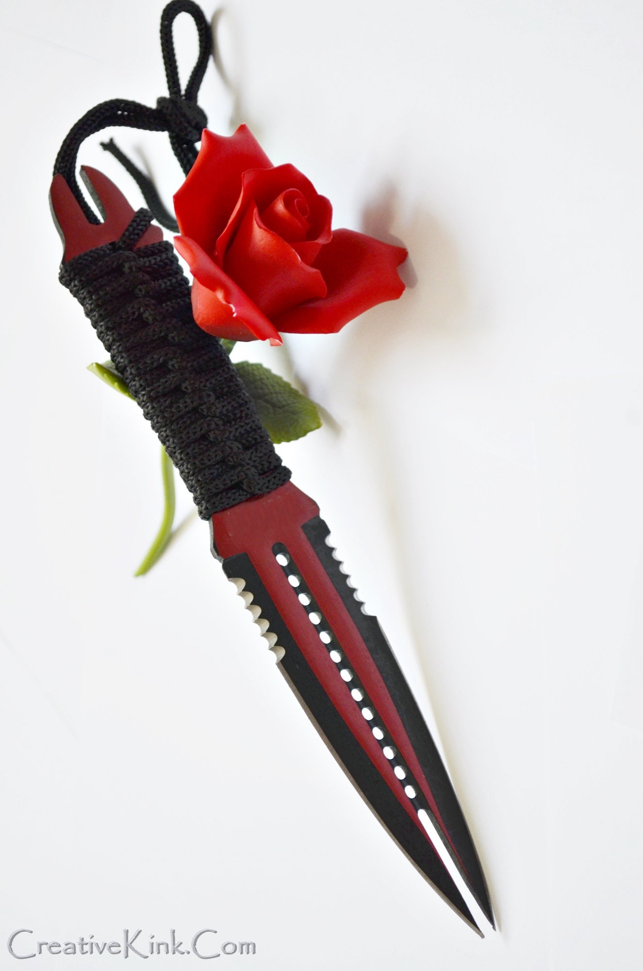 9 Blood Red Double Bladed Knife BDSM Knife Play Blade picture pic