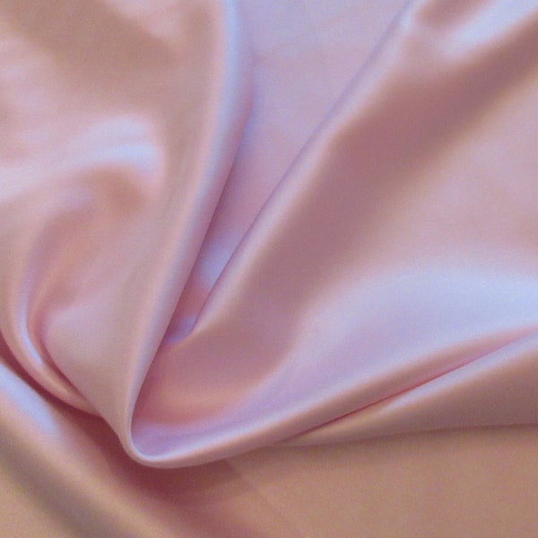 Heavy Duchess Satin Pink color; dull-finish satin, peau de soie polyester for dressmaking; 56" wide; priced per 1 yard