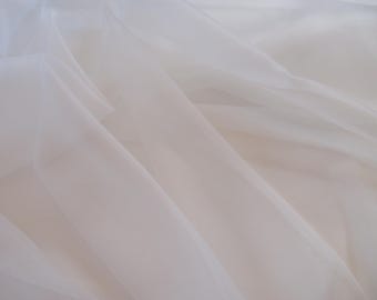 Polyester-Organza in der Farbe Off-White; 60 "breites Organzagewebe pro 1 Yard