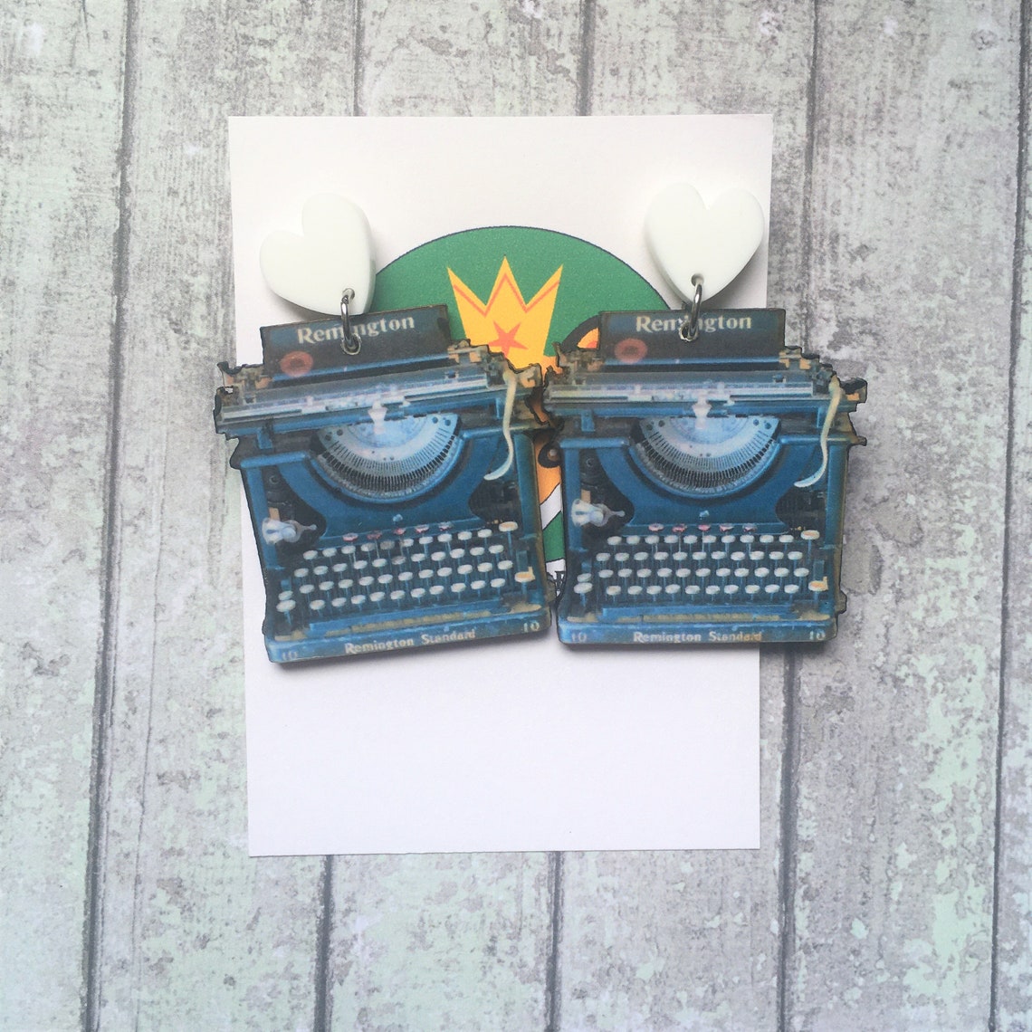 Typewriter earrings statement earrings big office work Etsy