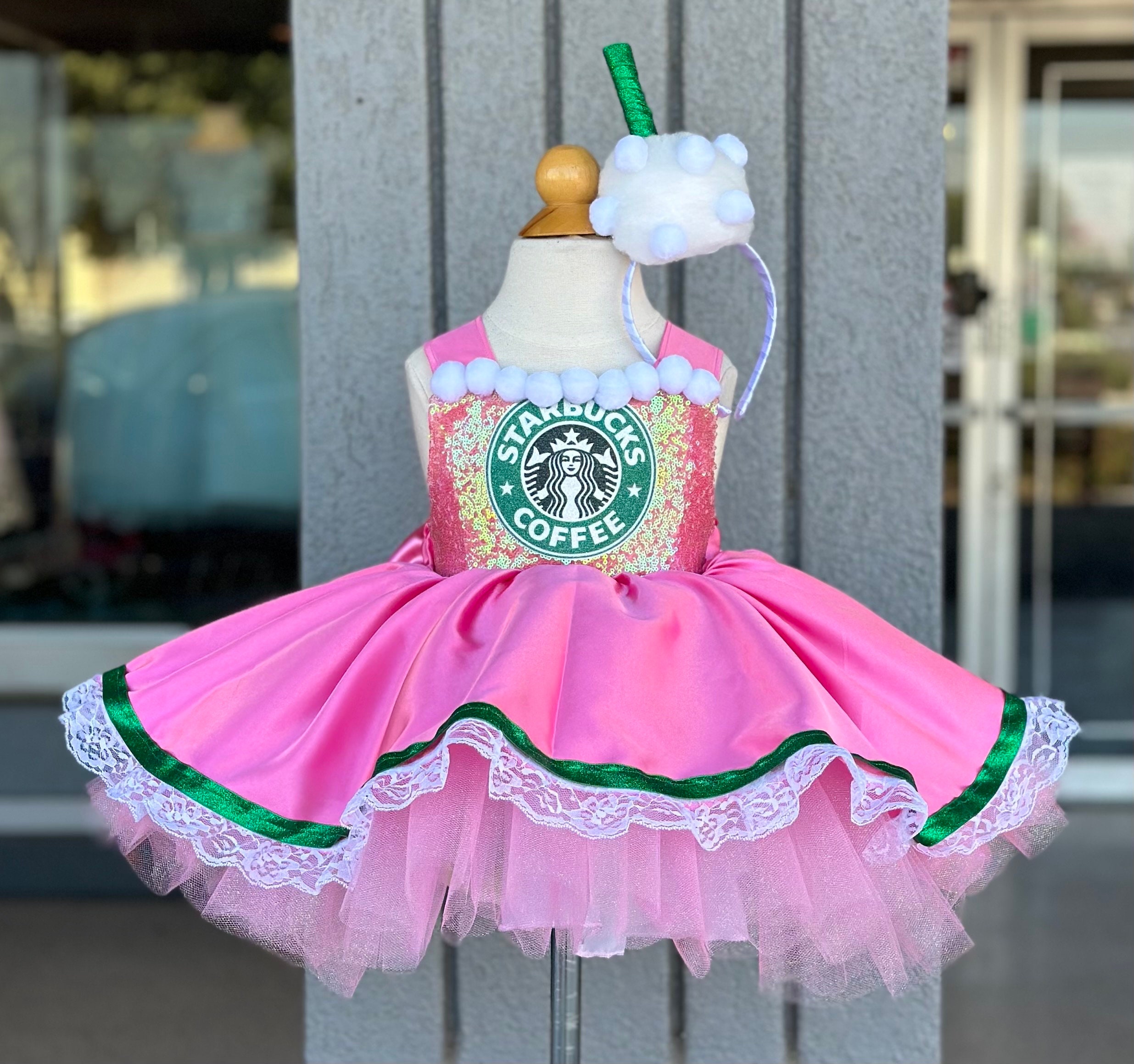 Girls Frappe Starbucks Costume