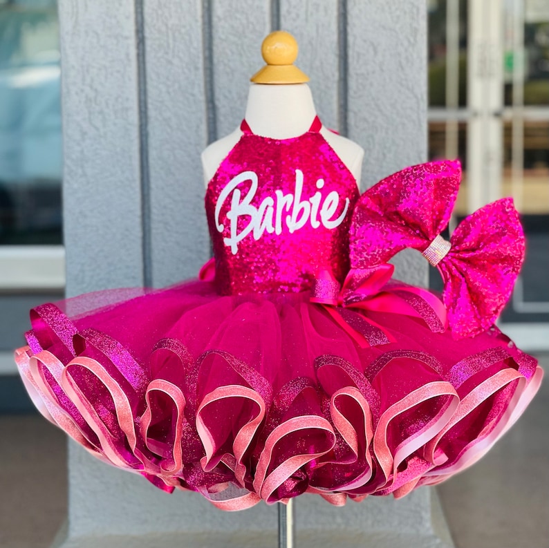 hot pink dolly tutu set