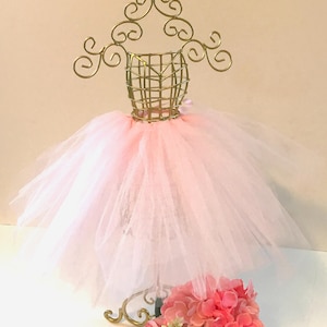 Tutu Centerpiece, Ballerina Tutu Centerpiece, Bridal Shower Centerpiece, Princess Party, Pink Baby Shower, Wire Mannequin, Dressform, image 3