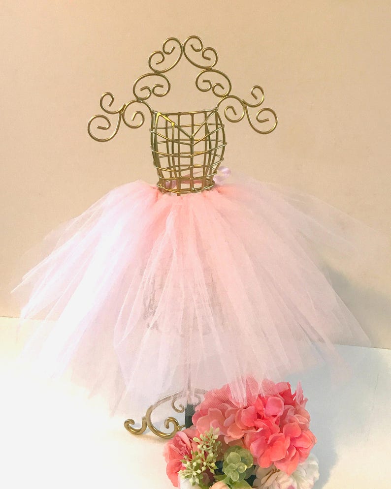 Tutu Centerpiece, Ballerina Tutu Centerpiece, Bridal Shower Centerpiece, Princess Party, Pink Baby Shower, Wire Mannequin, Dressform, image 3