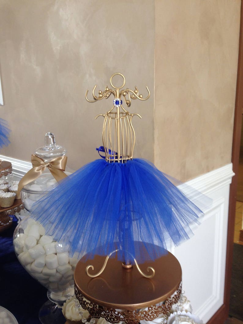 Mini Tutu Centerpiece Gold Mannequin Royal Baby Shower Tutu Etsy