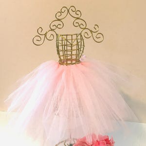 Tutu Centerpiece, Ballerina Tutu Centerpiece, Bridal Shower Centerpiece, Princess Party, Pink Baby Shower, Wire Mannequin, Dressform, image 2