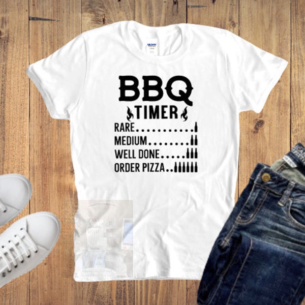 BBQ Timer TShirt, Father's Day Gift, Gift for Him, Fun Tee