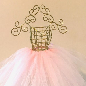 Tutu Centerpiece, Ballerina Tutu Centerpiece, Bridal Shower Centerpiece, Princess Party, Pink Baby Shower, Wire Mannequin, Dressform, image 1