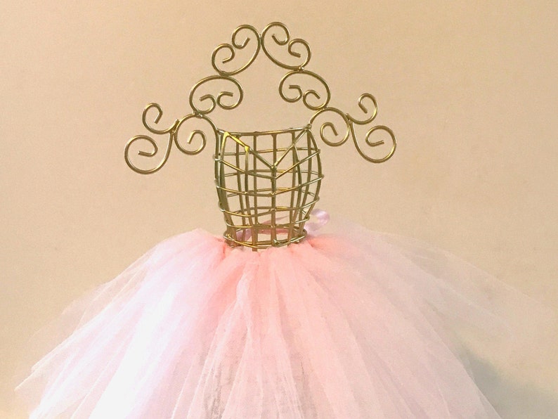 Tutu Centerpiece, Ballerina Tutu Centerpiece, Bridal Shower Centerpiece, Princess Party, Pink Baby Shower, Wire Mannequin, Dressform, image 1