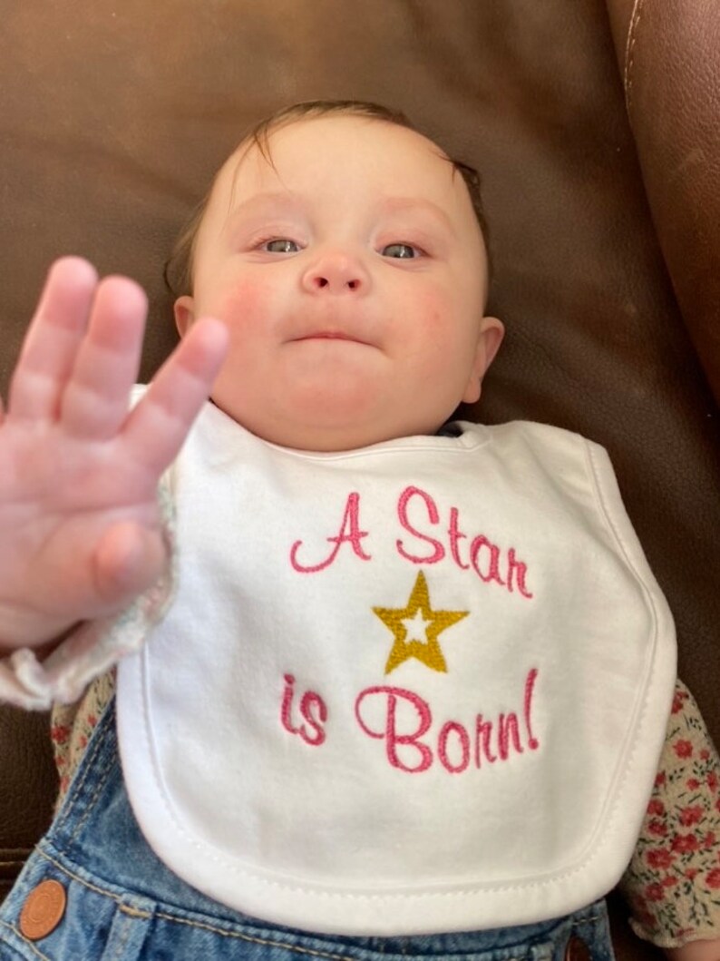 A Star is Born Bib Christmas Bib Baby's First Christmas Etsy