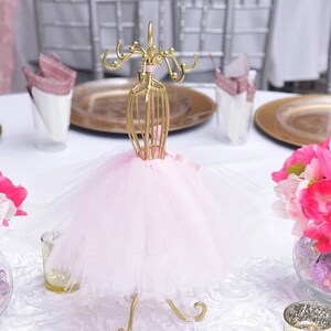 Gold Mini Tutu Centerpiece,BallerinaTuTu, Bridal Shower,Ballerina,BabyShower Centerpiece, Quinceañera, Christening, Communion Centerpiece image 2