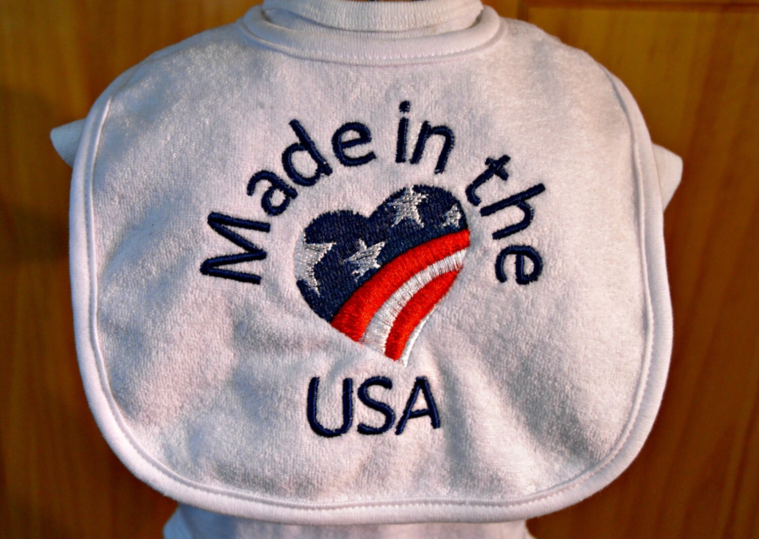 Cute Baby Bib/made in the USA Baby Bib/red White and Blue Etsy