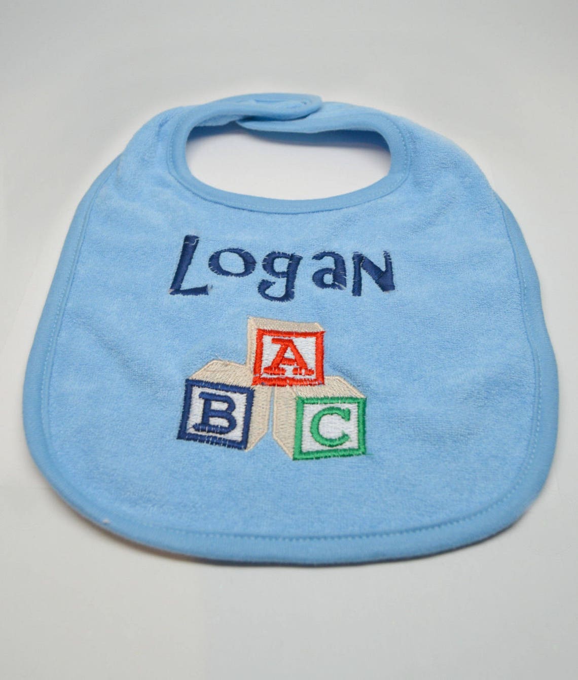 Custom Name Baby Bibs Cute Baby Bib ABC Blocks Baby Bib Etsy