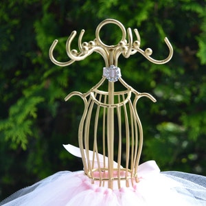 Gold Mini Tutu Centerpiece,BallerinaTuTu, Bridal Shower,Ballerina,BabyShower Centerpiece, Quinceañera, Christening, Communion Centerpiece image 4