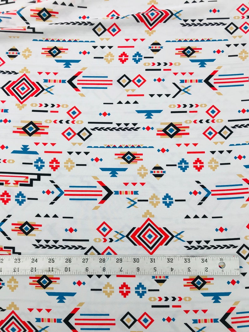 BOHO TRIBAL FABRIC by the yard/Wooldobby Tribal print/ Etsy