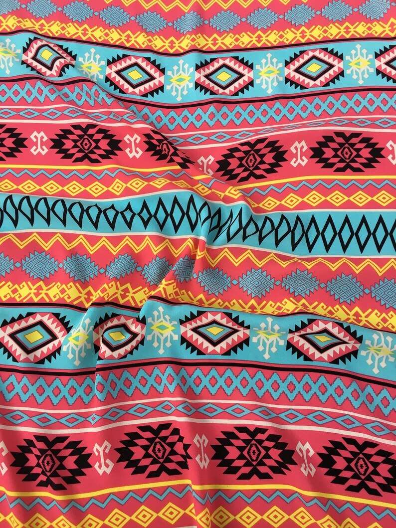 Tribal Fabric By The Yard Wooldobby Tribal Print Coral Pink Aztec