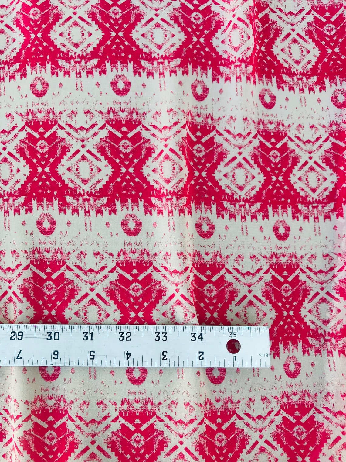TRIBAL FABRIC by the yard/ wooldobby Tribal print Coral pink Etsy