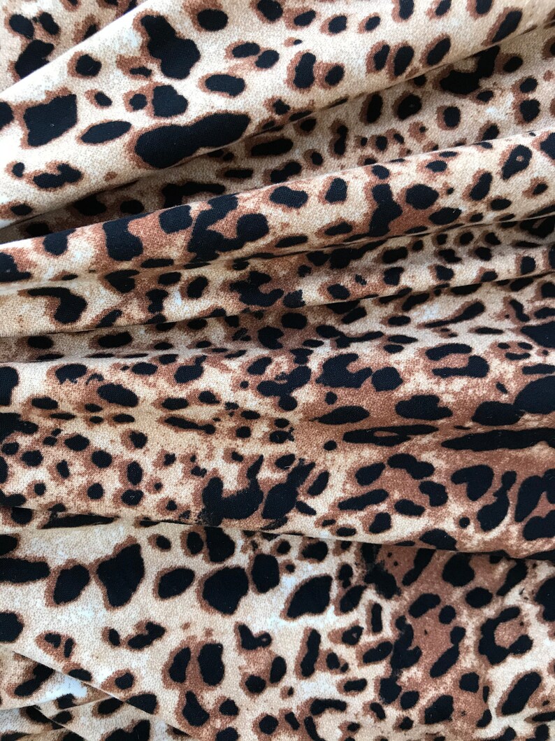 easy to sew fabric Bummies 4 way stretch fabric ANIMAL print Double brushed poly fabric by the yard Cheetah animal print leggings