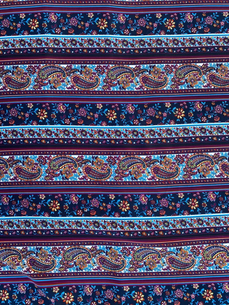 BOHO TRIBAL FABRIC by the yard/ Woolpeach Paisley print / wild Etsy