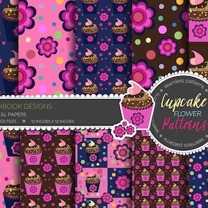 Floral Cupcake Patterns - DIY Printables