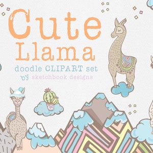Leuke Llama Digitale Clipart Bundel Instant Download