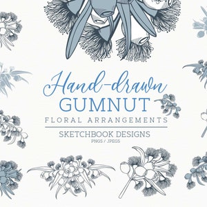 12 Gumnut Blumenarrangements Digital Bundle