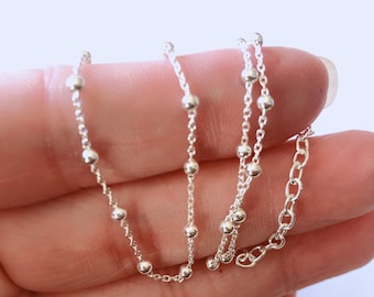 Halsband, Halsband med boll i sterlingsilver, Kändisinspirerat halsband, trendigt halsband, chokerhalsband, Halsband i sterlingsilver,