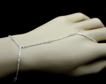 Slave bracelet - sterling silver slave bracelet, hand bracelet, delicate slave bracelet, finger to wrist bracelet, body jewelry