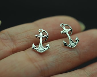 Marine Anker Kreuz Sterling Silber Ohrstecker, Anker Ohrstecker, Ohrring, Stud, Post, Helix, tragus