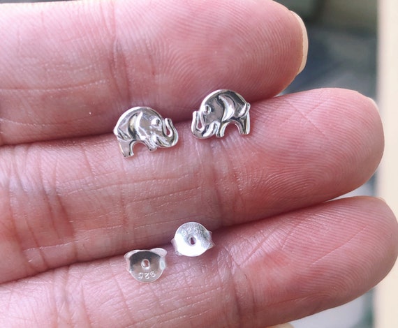 Elephant Post Stud Earrings Sterling Silver Elephant Post Stud Earrings Sterling Silver