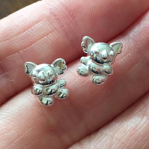 925 Sterling zilveren Koala oorbellen Koala hengsten dierentuin dierlijke sterling zilveren oorbellen lente dieren, kraakbeen stud, helix
