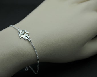 Hamsa hand charms  all Sterling Silver bracelet, Hamsa bracelet, Sterling Silver bracelet, Protection bracelet, Sacred symbol bracelet